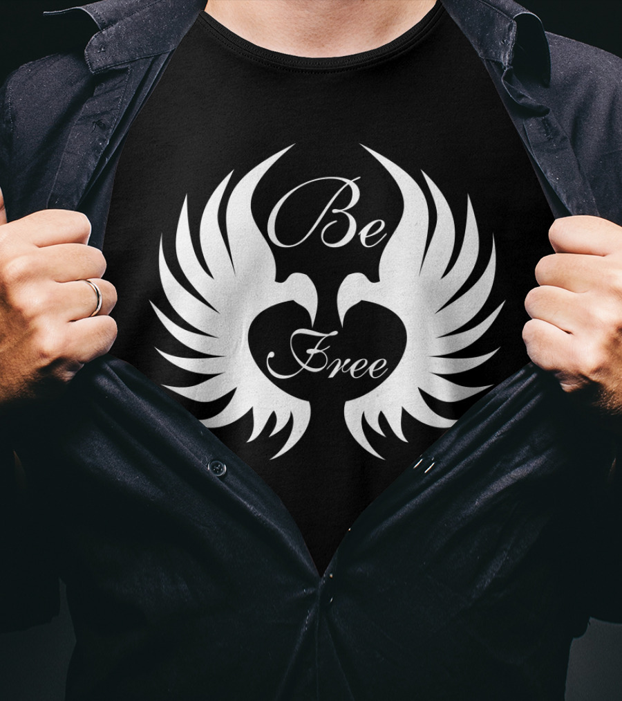 Be Free Winged Heart Embrace Freedom T-Shirt