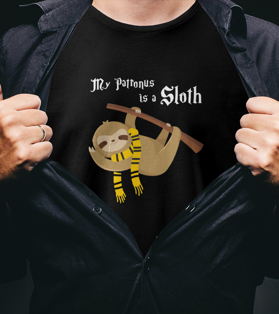 My Patronus Is A Sloth Hogwarts Gryffindor Scarf Magic Creature T-Shirt