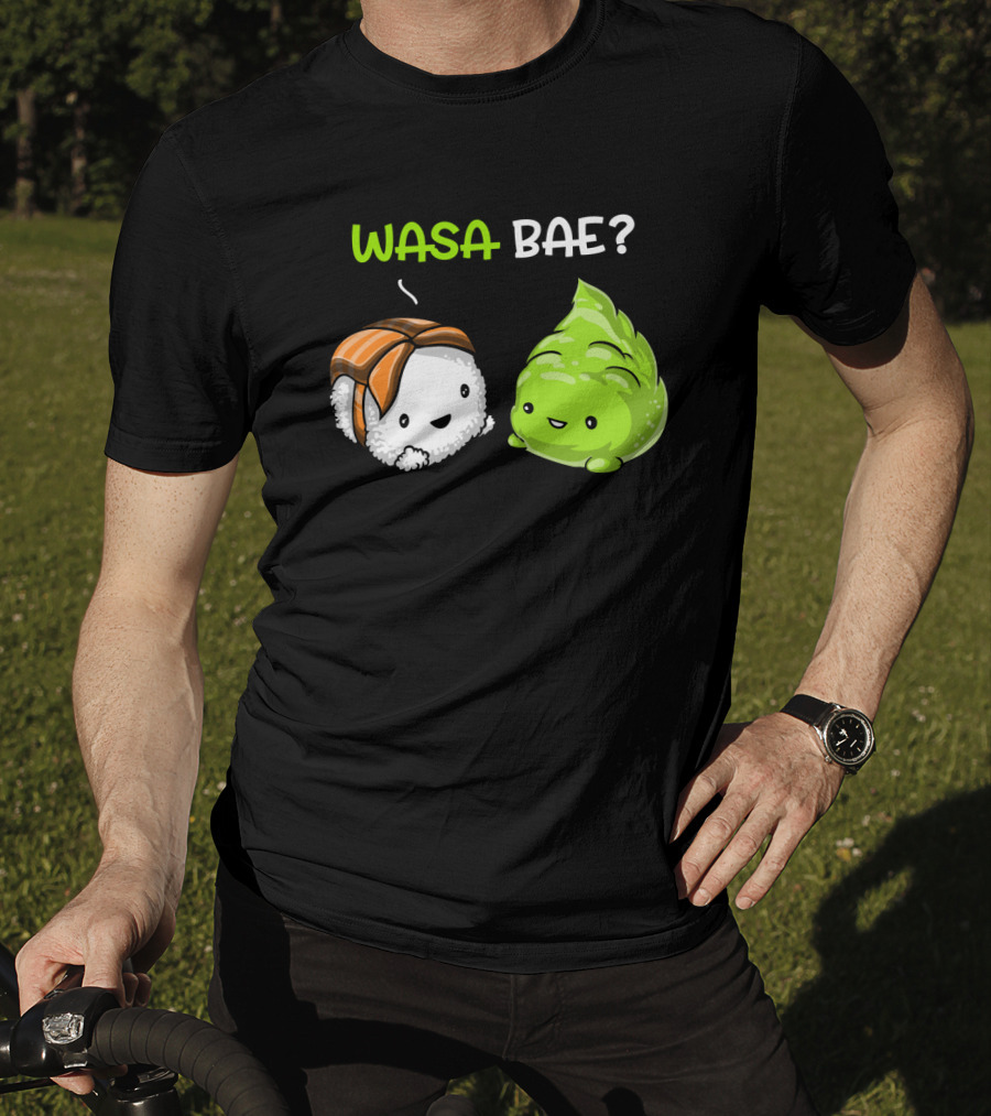 Wasa Bae Sushi Cute Wasabi Salmon Nigiri T-Shirt