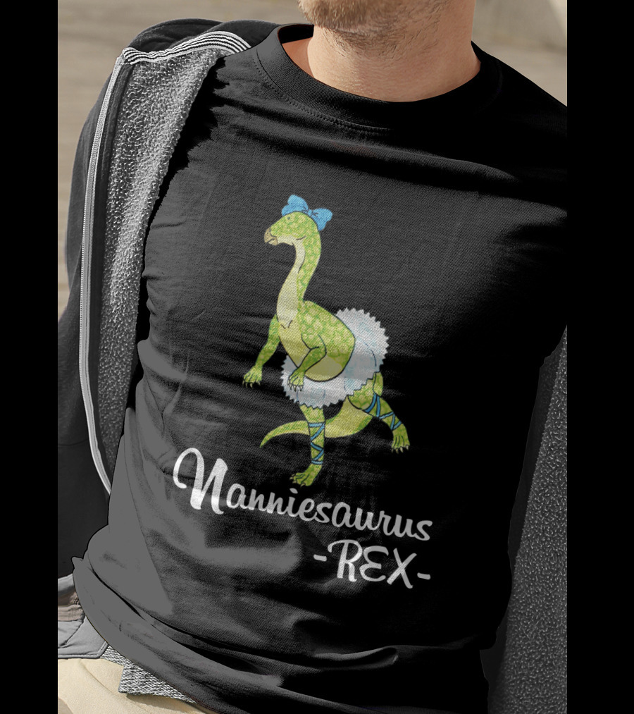 Nanniesaurus Rex Ballet Dancer Dinosaurs T-Shirt