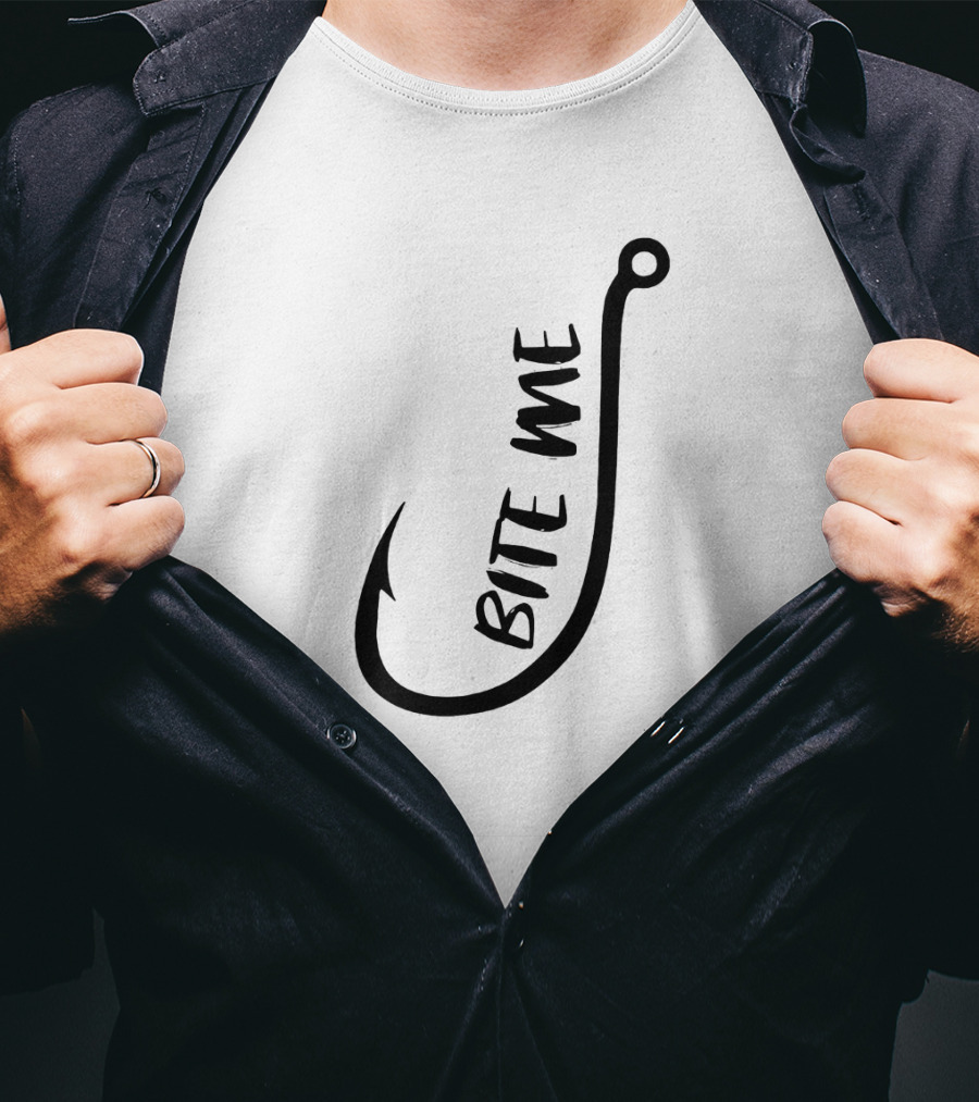 Bite Me Funny Fishing Hook T-Shirt