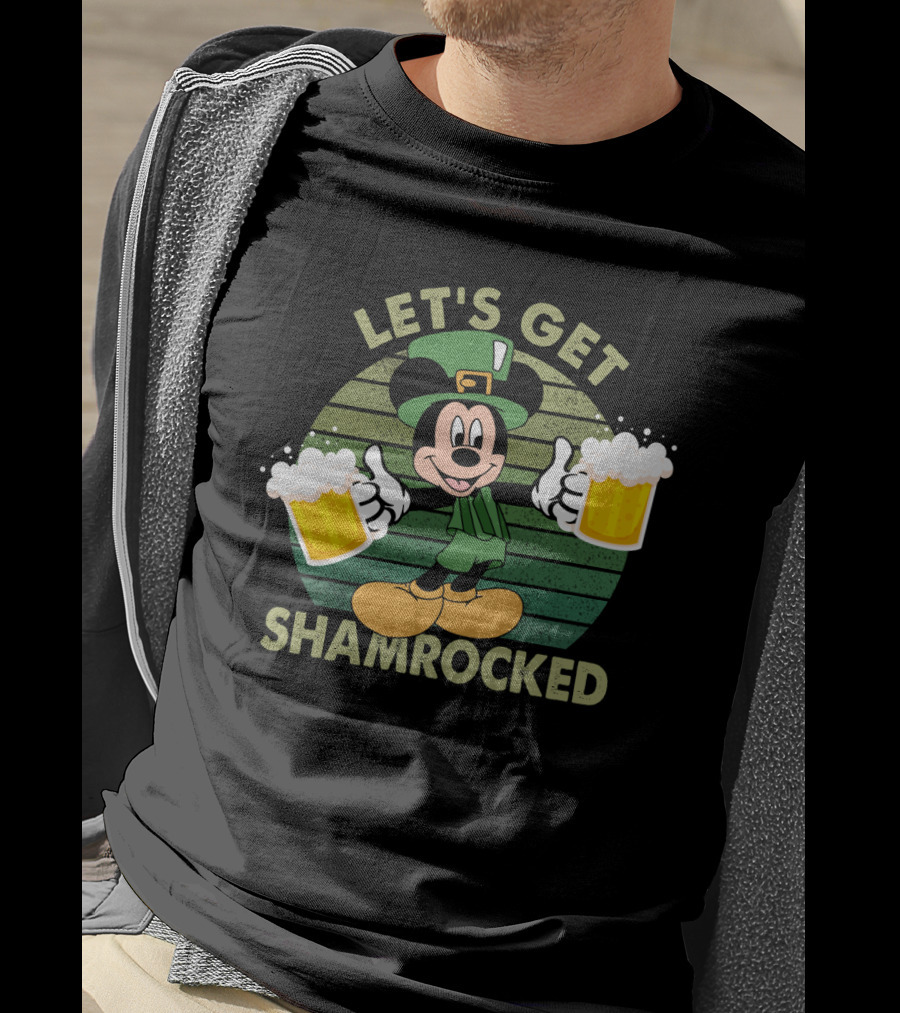 Let's Get Shamrocked Mickey Mouse Patrick's Day T-Shirt