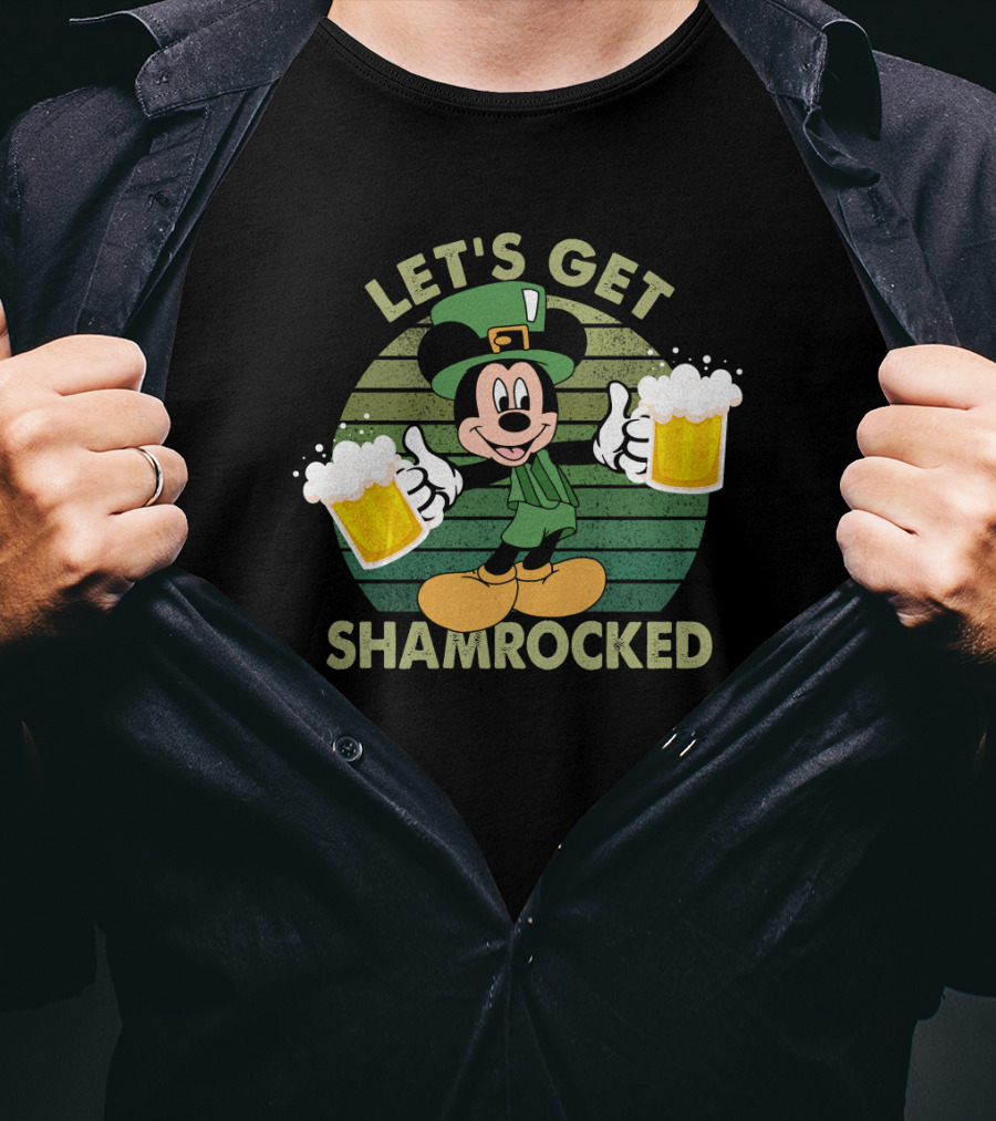 Let's Get Shamrocked Mickey Mouse Patrick's Day T-Shirt