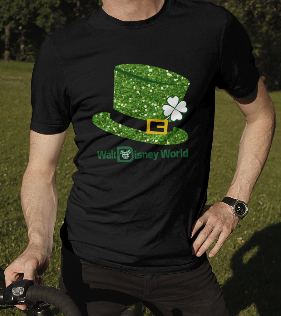 Walt Disney World Mickey Mouse Patrick Day Green Shamrock Hat T-Shirt