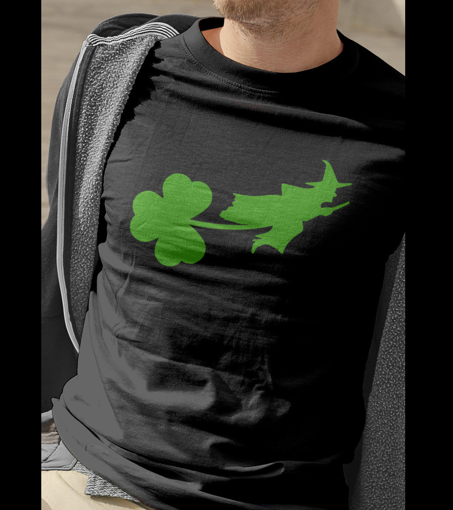 Wicked Witch Riding Shamrock T-Shirt