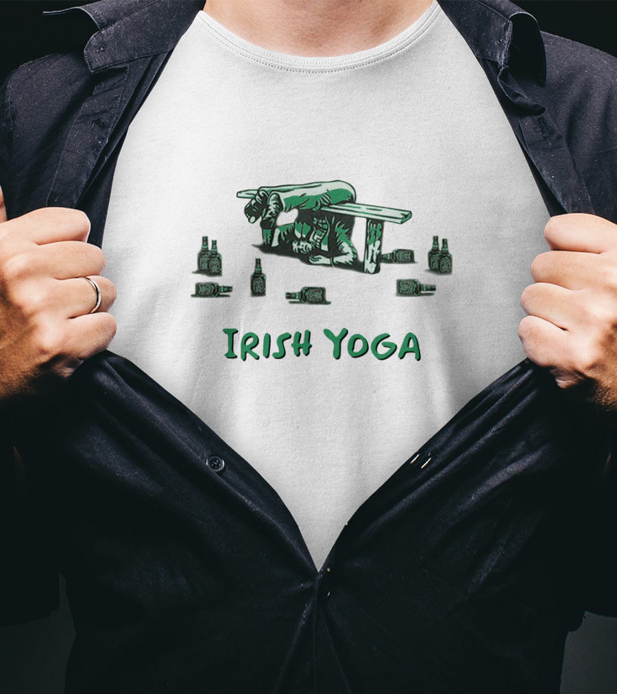 Irish Yoga Bench Pose With Bottles T-Shirt