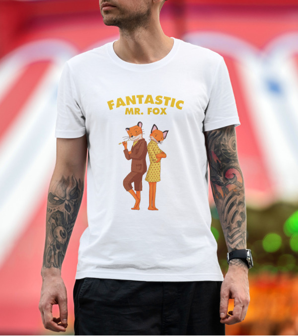 Premium T-Shirt: FANTASTIC MR. FOX Cartoon Characters T-Shirt FANTASTIC MR. FOX Cartoon Characters T-Shirt