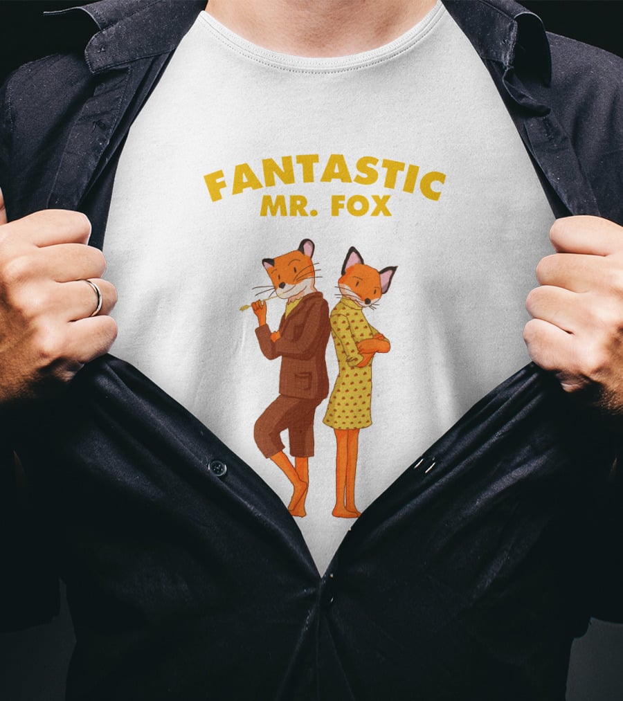 FANTASTIC MR. FOX Cartoon Characters T-Shirt