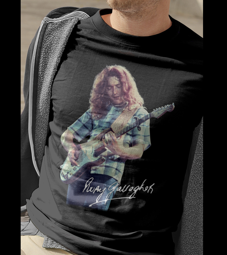 Rory Gallagher Iconic Guitarist With Signature Blues Performance T-Shirt