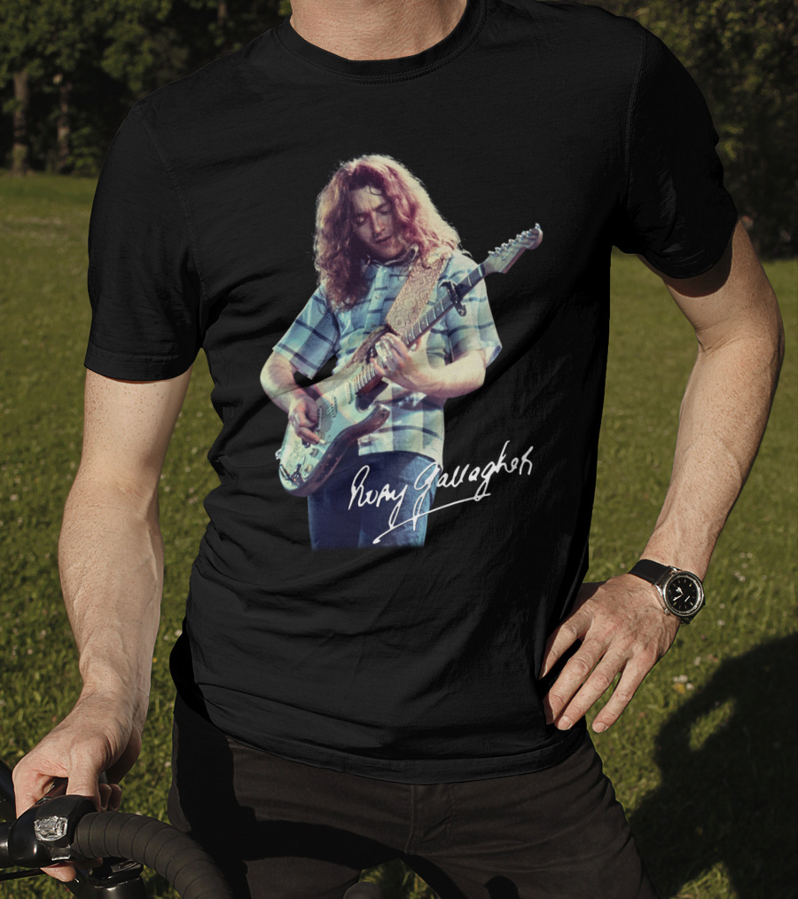 Rory Gallagher Iconic Guitarist With Signature Blues Performance T-Shirt