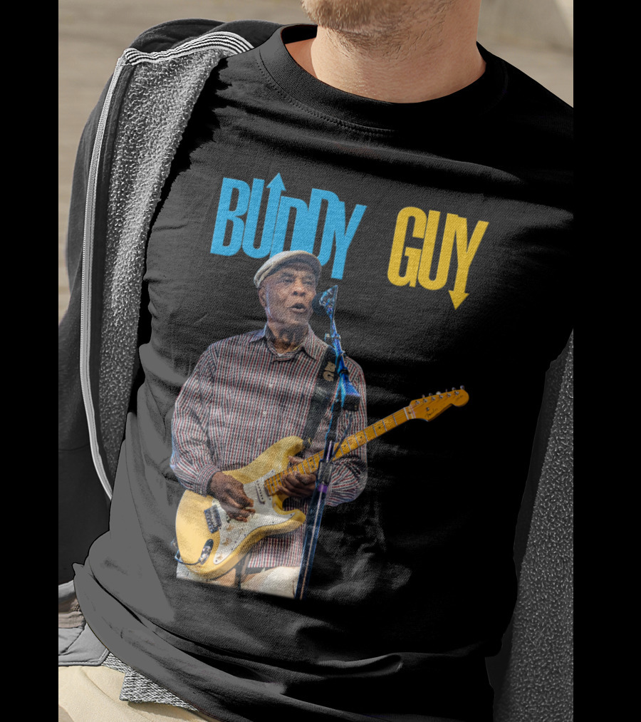 Buddy Guy Electric Blues Performance With Guitar And Microphone T-Shirt