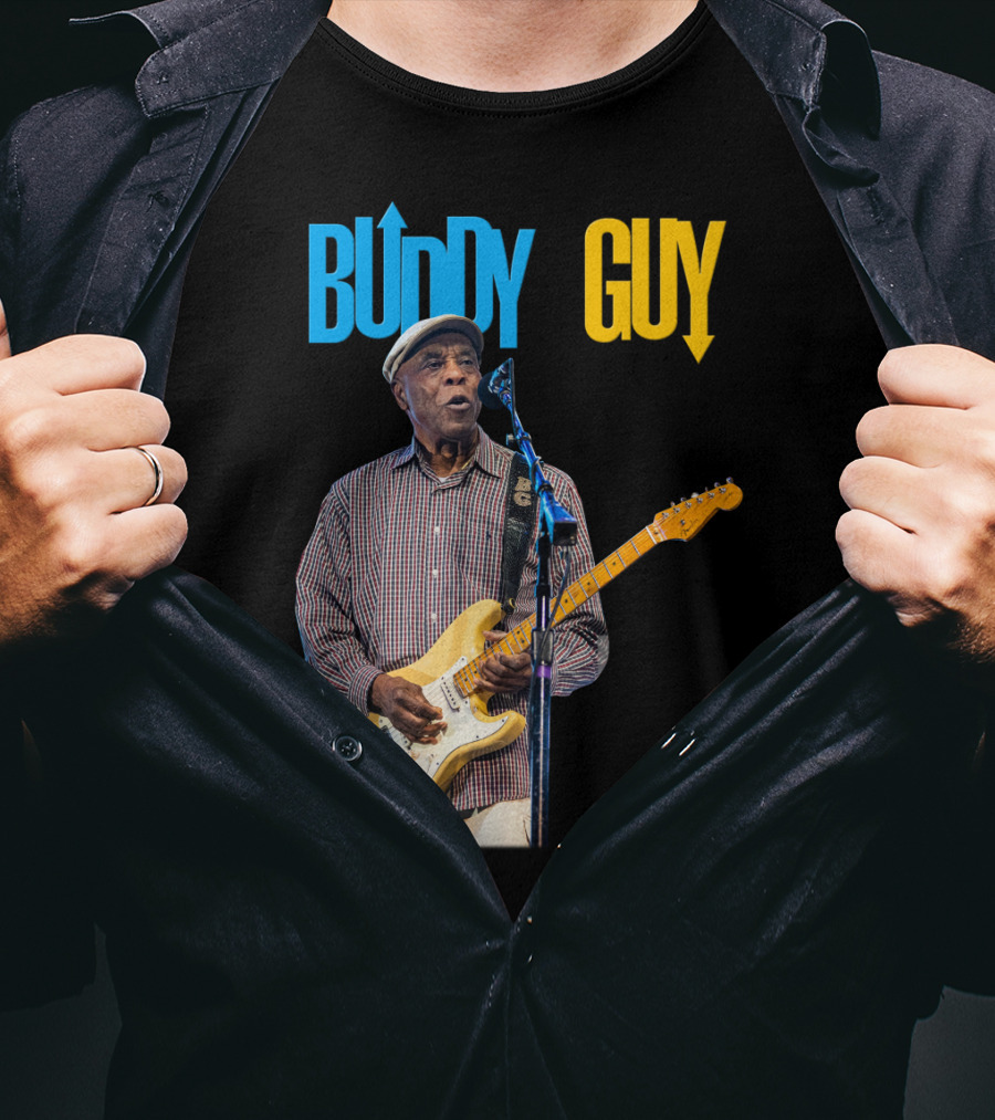 Buddy Guy Electric Blues Performance With Guitar And Microphone T-Shirt