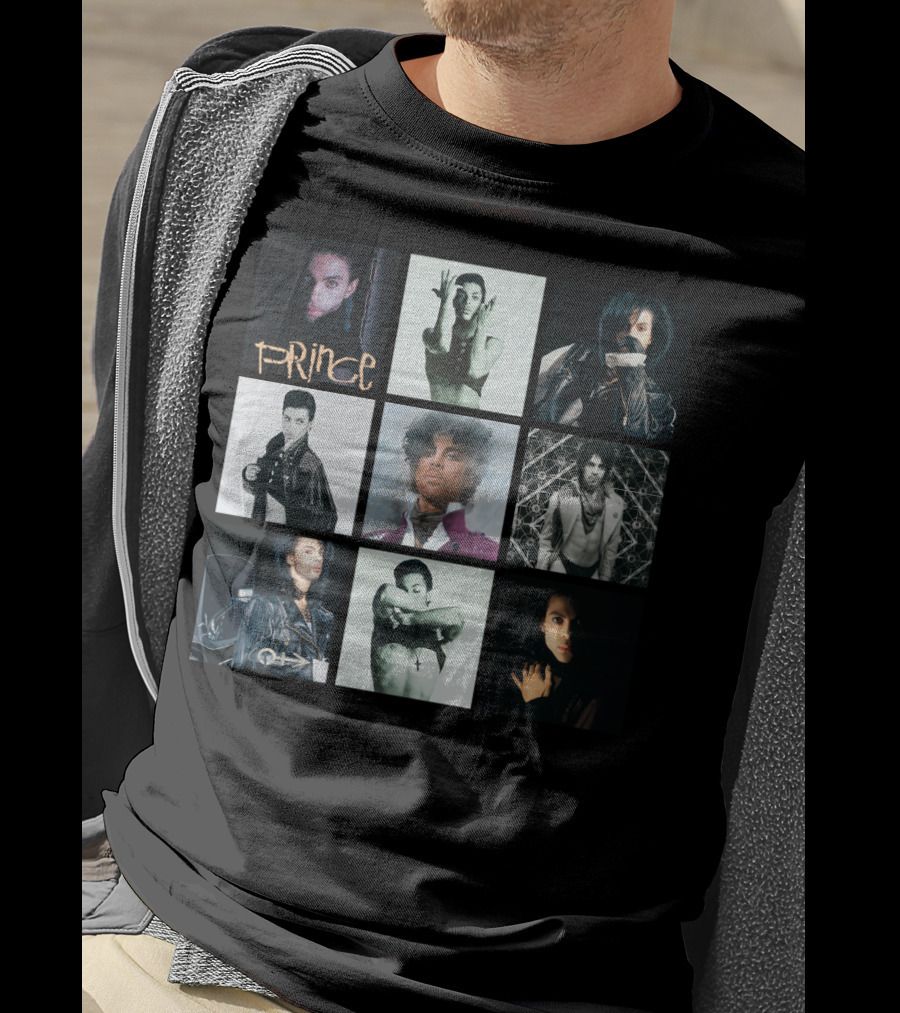 Prince Iconic Album Collection Collage: The Very Best Imagery T-Shirt
