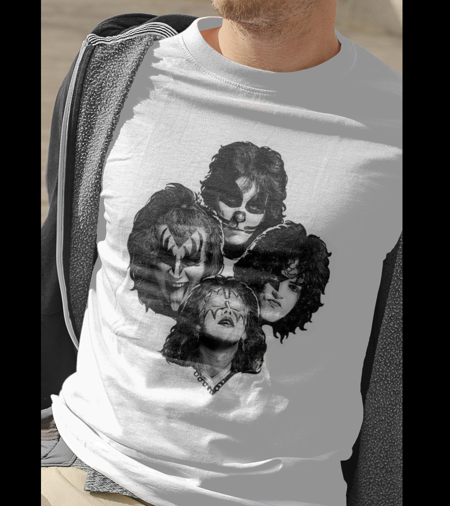 Kiss Band Iconic Makeup Memes Faces Compilation T-Shirt