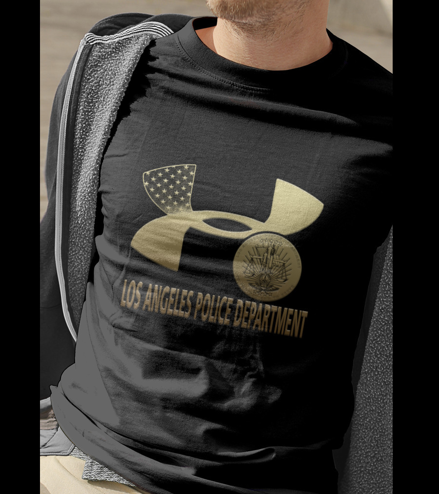 Los Angeles Police Department American Flag Emblem T-Shirt