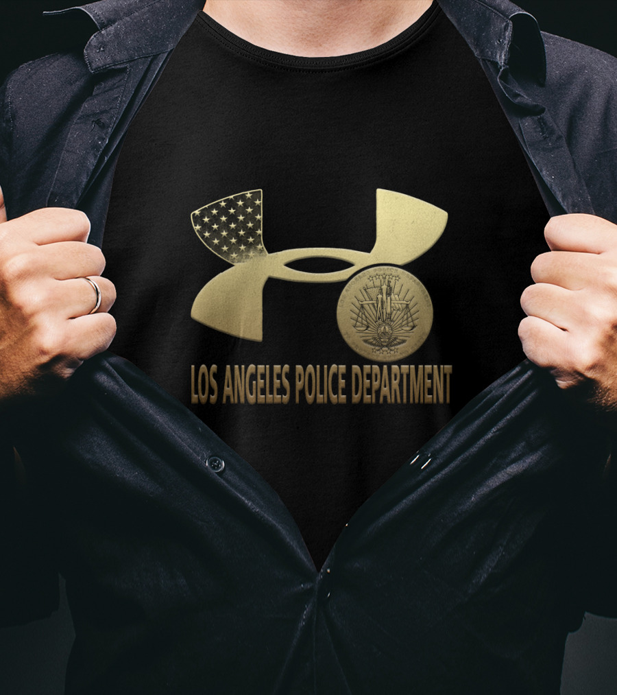 Los Angeles Police Department American Flag Emblem T-Shirt