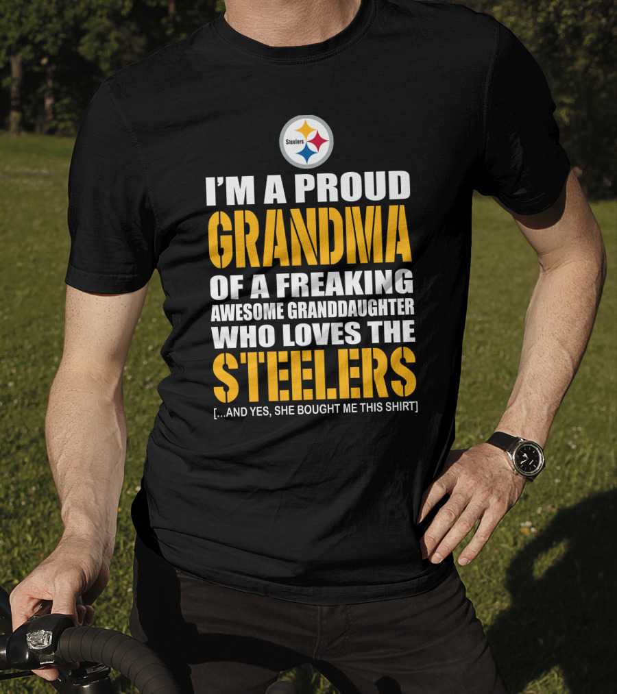 Proud Grandma Of Awesome Granddaughter Who Loves The Steelers T-Shirt