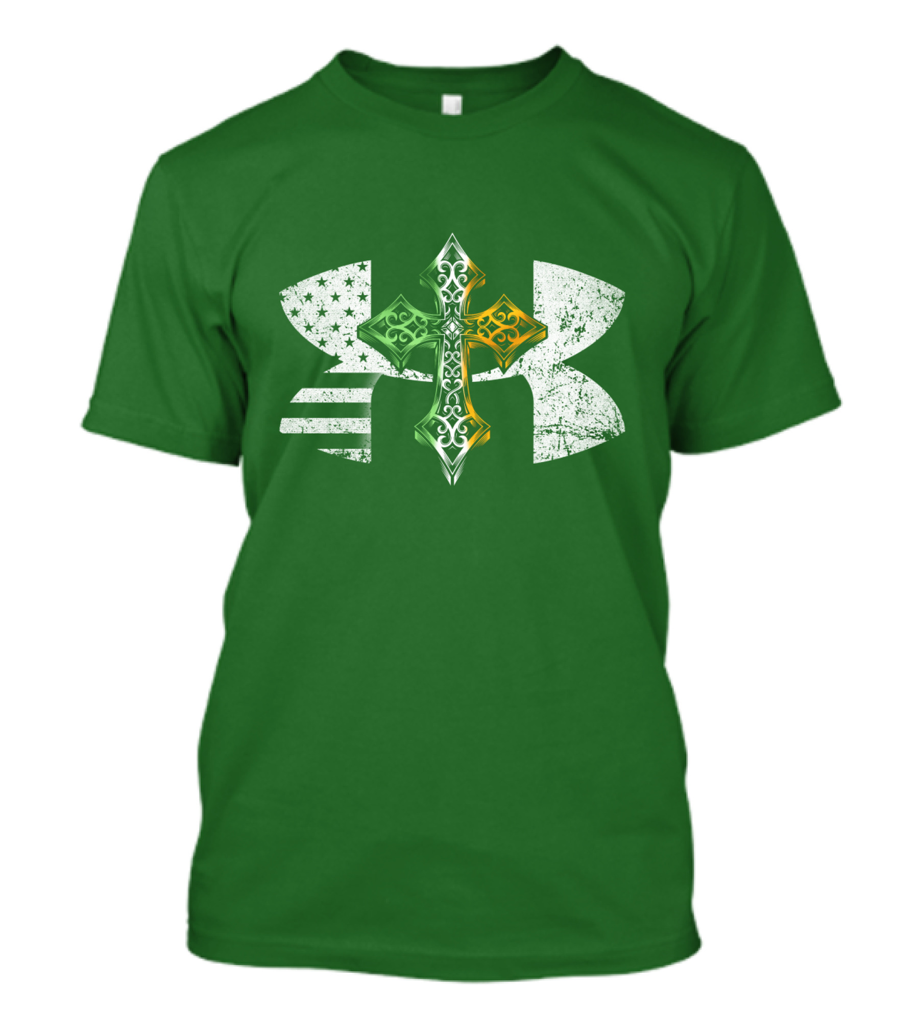 Under Armour Celtic Cross USA Flag T-Shirt