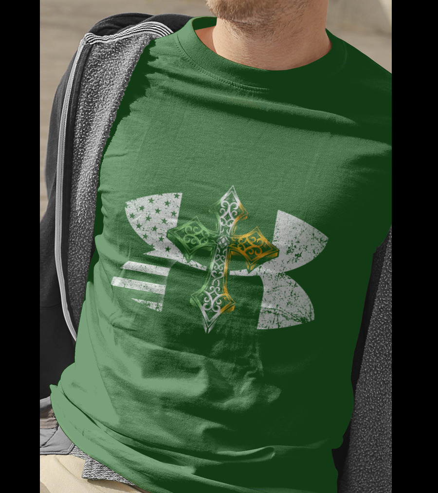 Under Armour Celtic Cross USA Flag T-Shirt