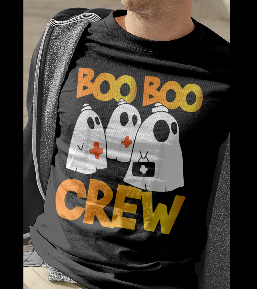 Boo Boo Crew Nurse Ghost Halloween T-Shirt