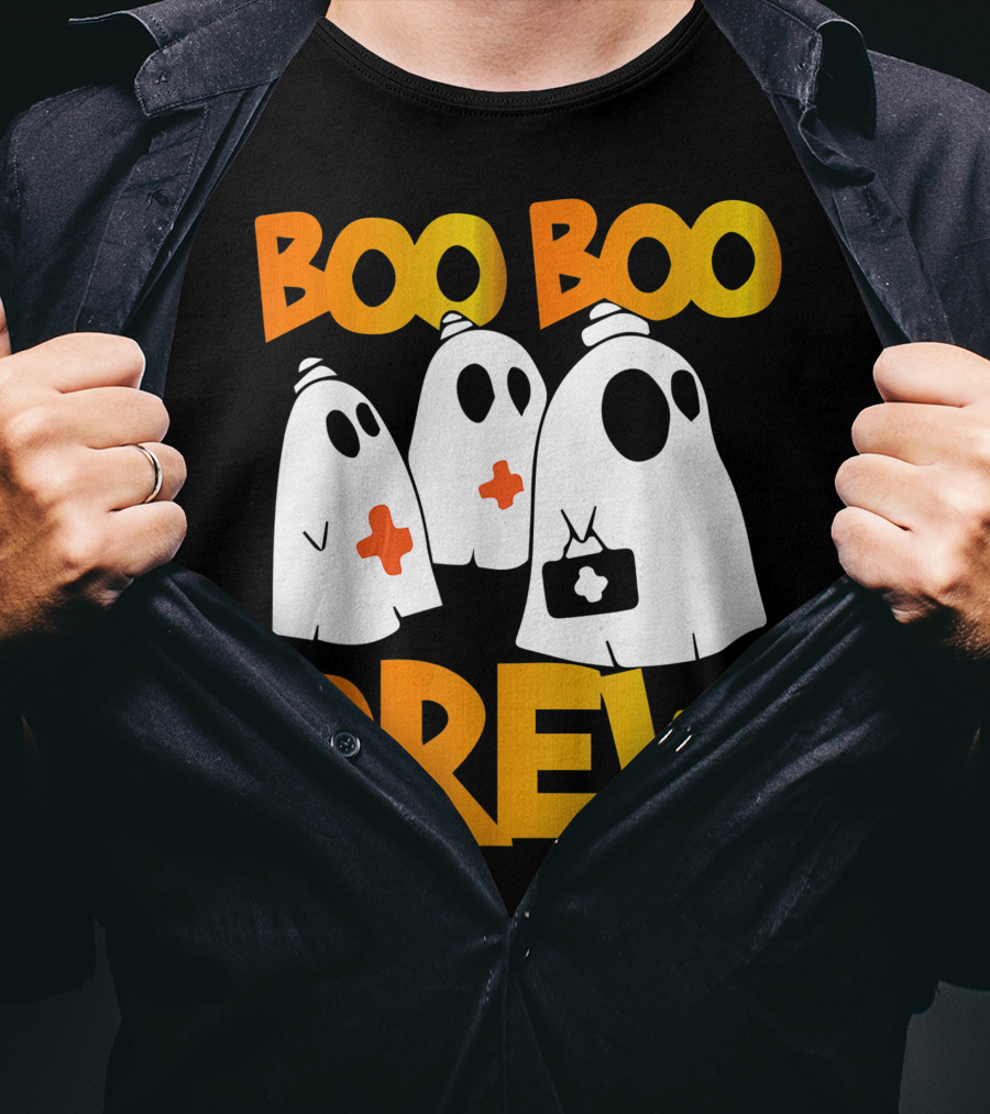 Boo Boo Crew Nurse Ghost Halloween T-Shirt