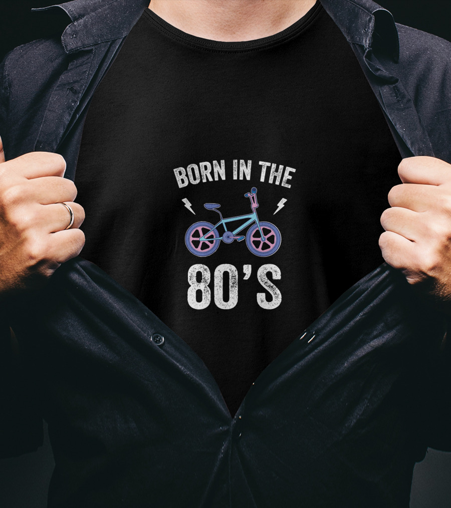 Born In The 80's Retro Bicycle 1980s Nostalgia Bike T-Shirt