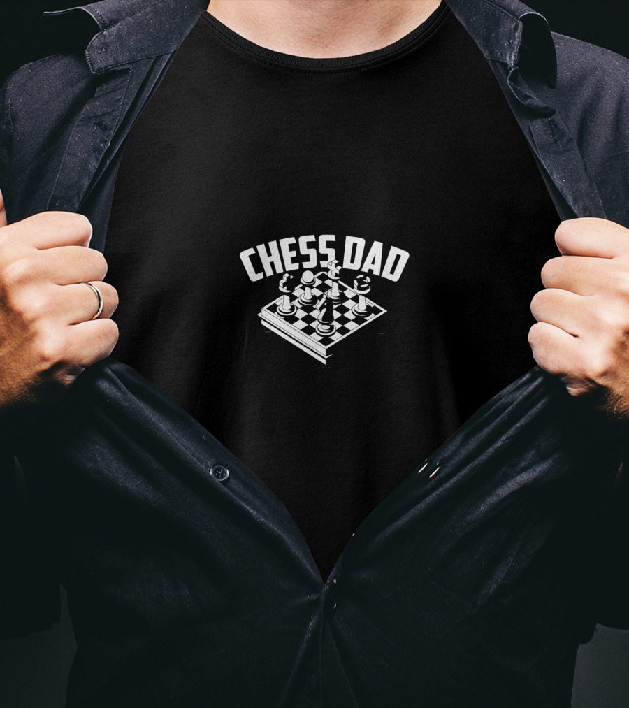 Chess Dad Cute Funny Checkerboard Gamer Men Chessboard T-Shirt