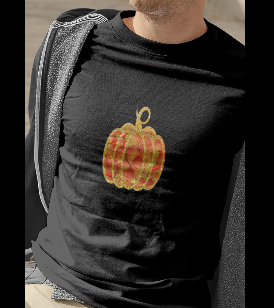 Amazing Fall Pumpkin Halloween Thanksgiving Best Autumn Leaves Glow T-Shirt