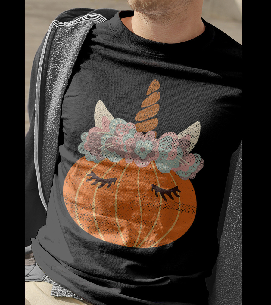 Halloween Cute Pumpkin Unicorn Costume Best T-Shirt