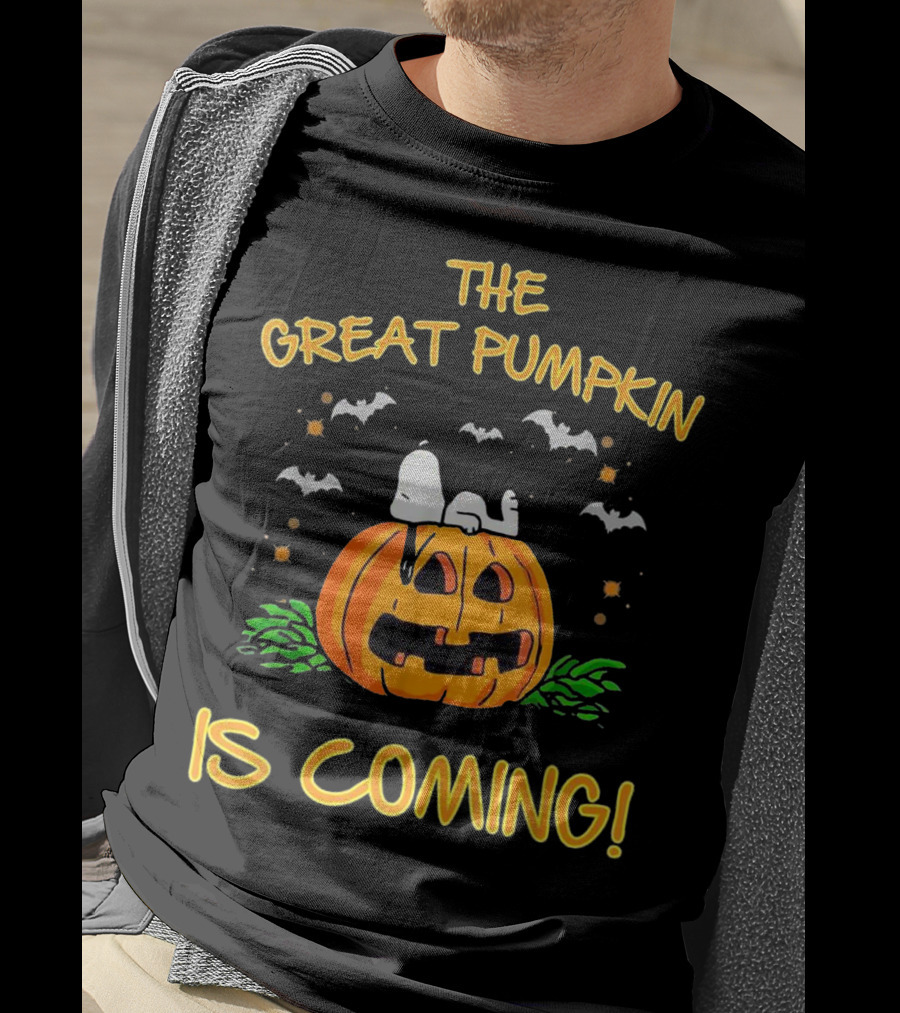 The Great Pumpkin Is Coming Peanuts Snoopy Halloween T-Shirt