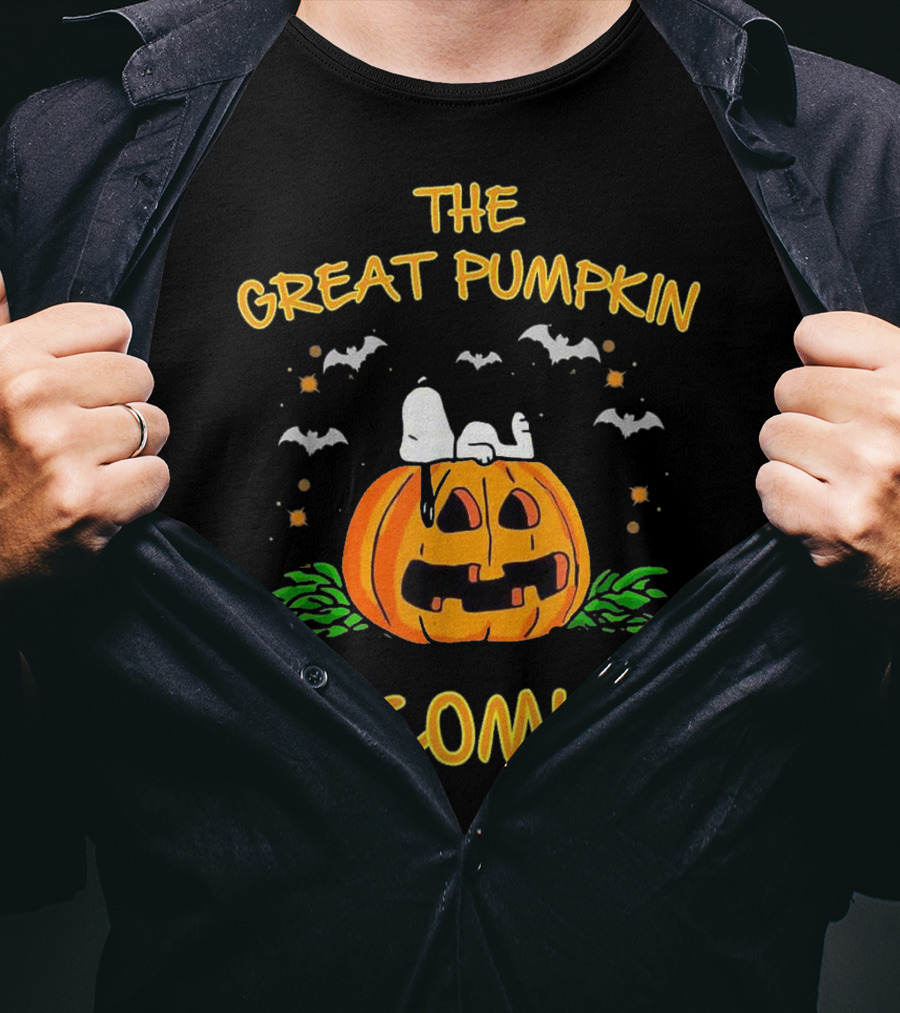 The Great Pumpkin Is Coming Peanuts Snoopy Halloween T-Shirt