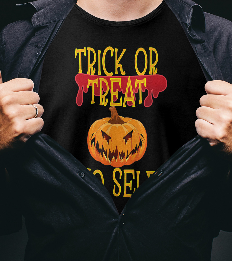 Trick Or Treat Yo Self Pumpkin Halloween Jack-O'-Lantern T-Shirt