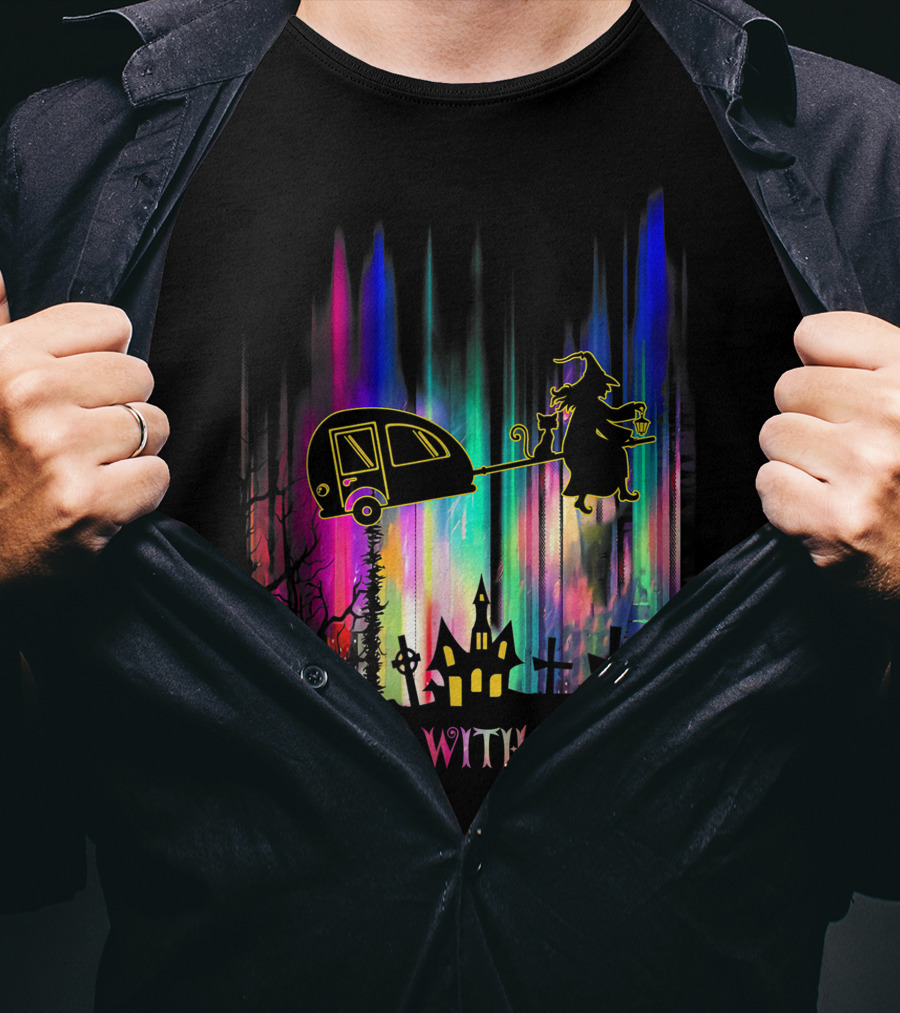 Witches With Hitches Camping Halloween Holiday Spectacle T-Shirt