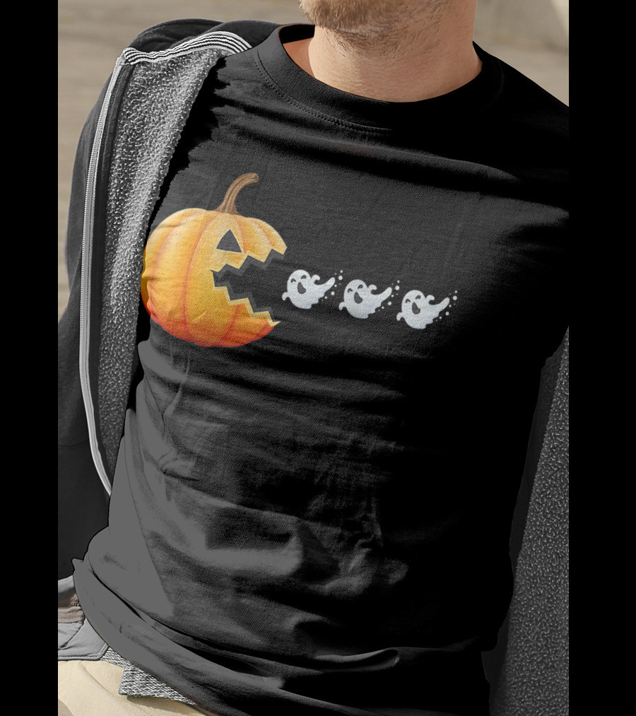 Funny Pumpkin Eating Ghosts Halloween Best T-Shirt