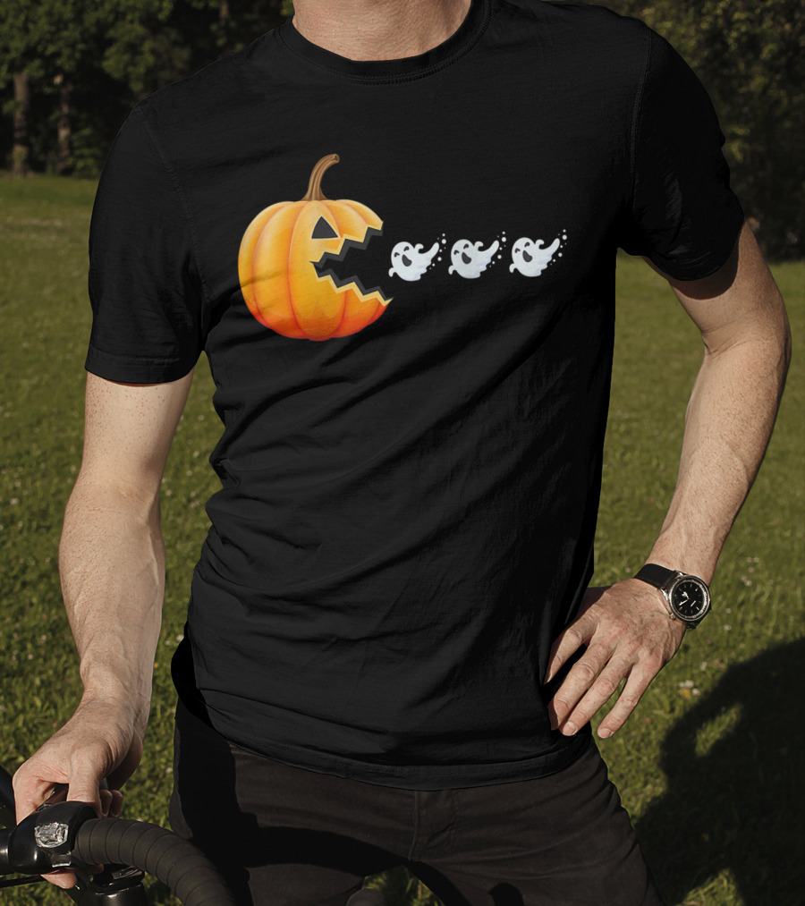 Funny Pumpkin Eating Ghosts Halloween Best T-Shirt