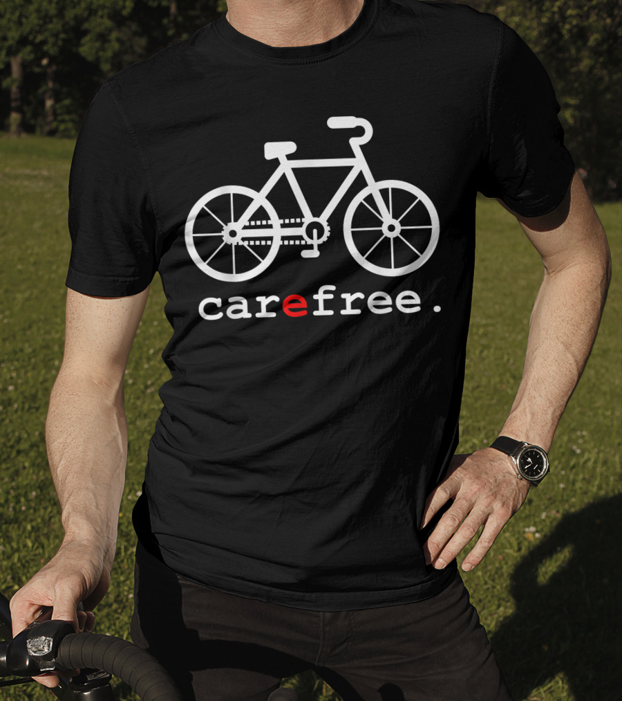 Carefree Bike Environment Car Free Day Climate Change Road Men Basic T-Shirt
