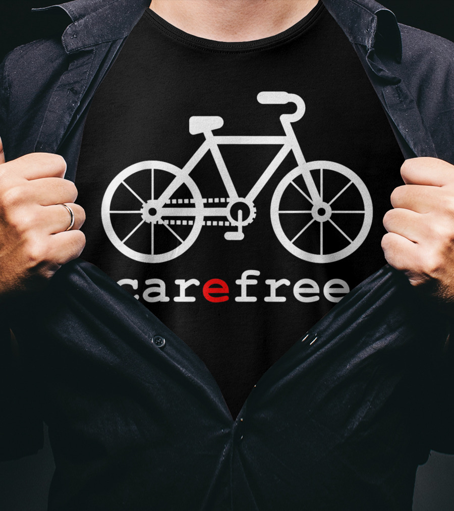 Carefree Bike Environment Car Free Day Climate Change Road Men Basic T-Shirt