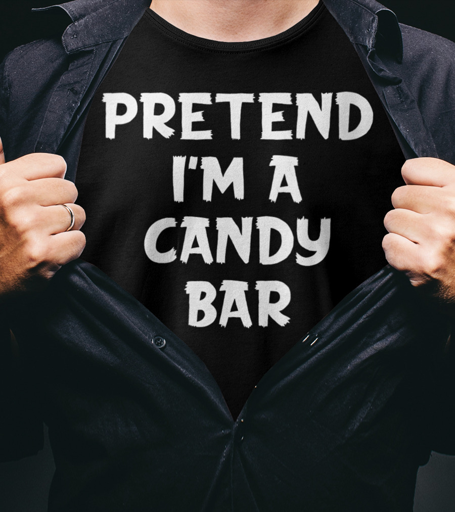 Women Pretend I'm A Candy Bar Funny Lazy Halloween Party T-Shirt