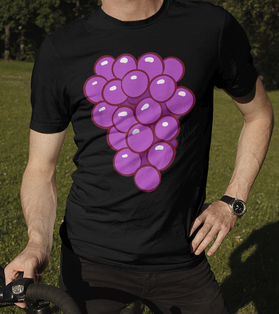 Funny Halloween Purple Grape Cluster T-Shirt