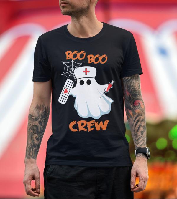 Premium T-Shirt: Boo Boo Crew Funny Halloween Nurse RN Medical EMS Staff T-Shirt Boo Boo Crew Funny Halloween Nurse RN Medical EMS Staff T-Shirt