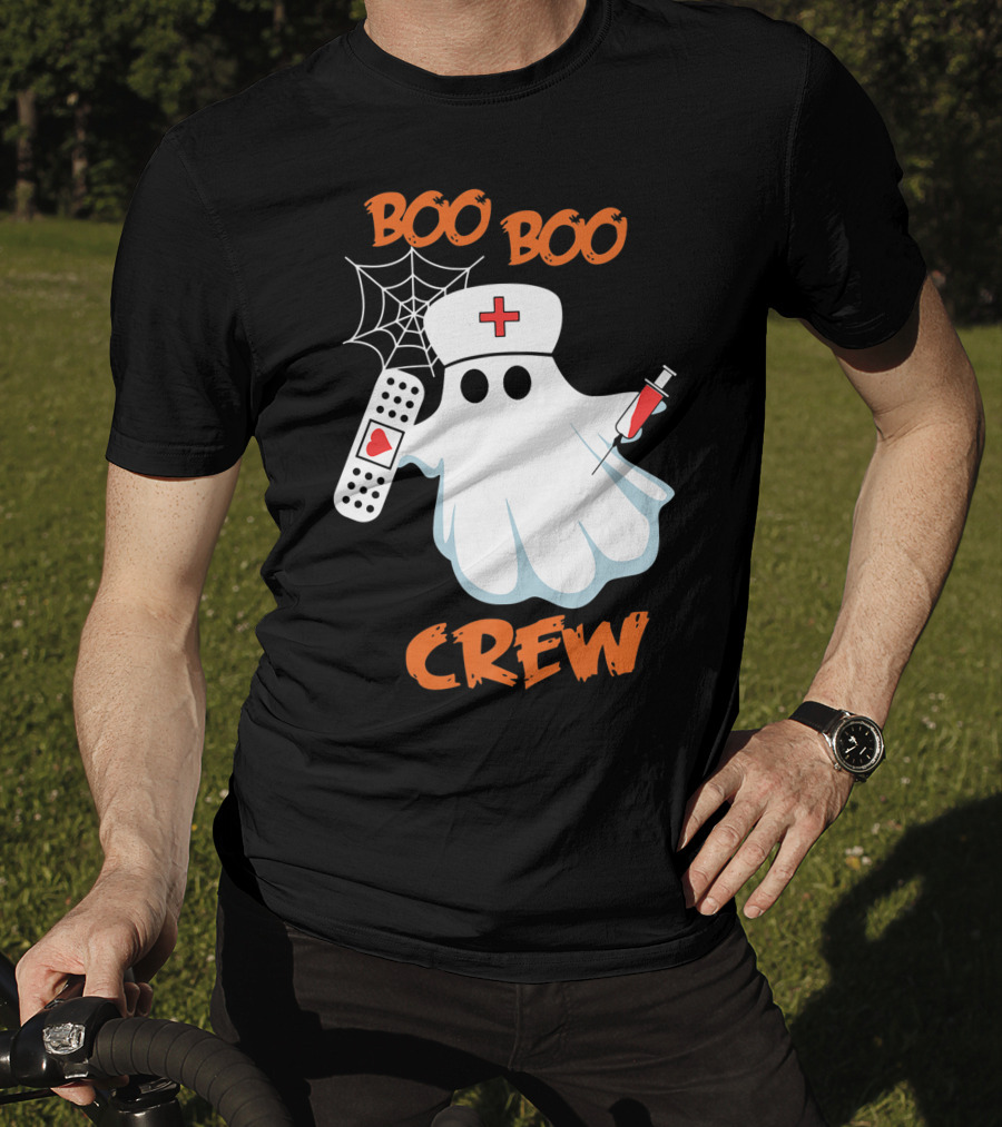 Boo Boo Crew Funny Halloween Nurse RN Medical EMS Staff T-Shirt