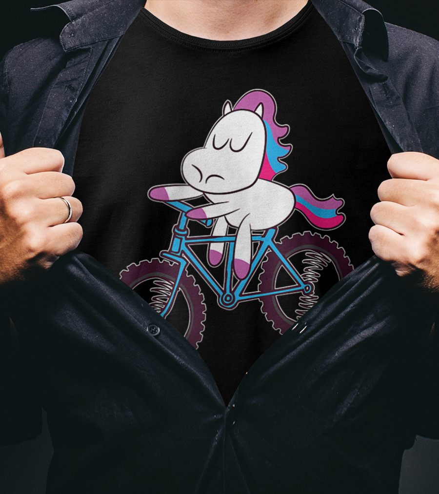 Mountain Bike Unicorn Riding Adventure T-Shirt