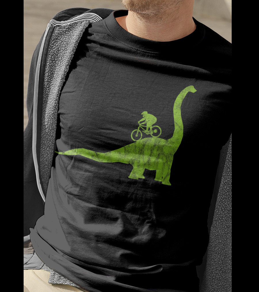 Mountain Bike MTB Dinosaur Funny Cycling Bicycle Rider Adventure T-Shirt