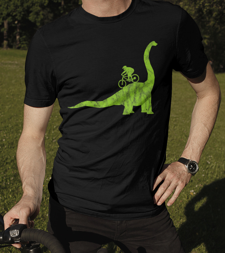 Mountain Bike MTB Dinosaur Funny Cycling Bicycle Rider Adventure T-Shirt