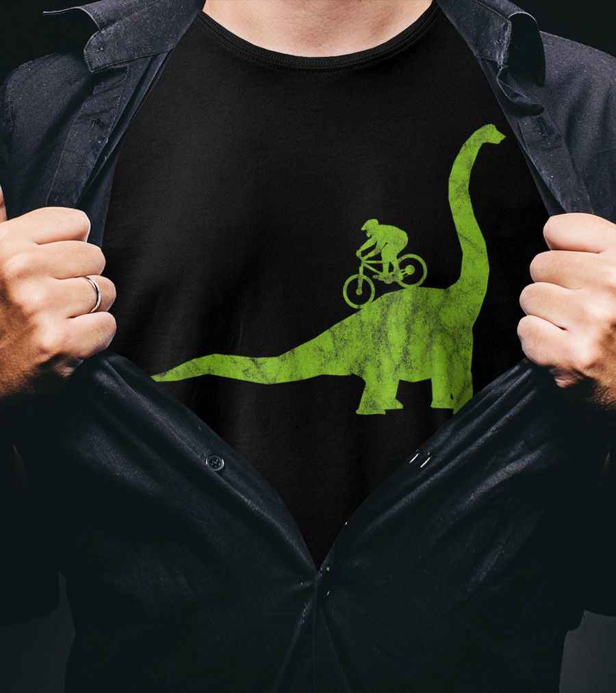 Mountain Bike MTB Dinosaur Funny Cycling Bicycle Rider Adventure T-Shirt