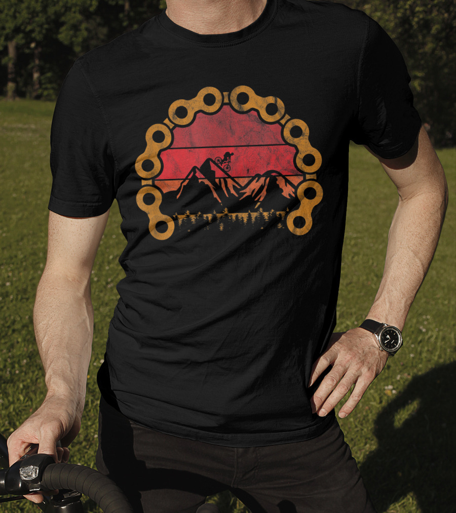 Mountain Bike MTB Biker Downhill Cycling Adventure In Mountains T-Shirt