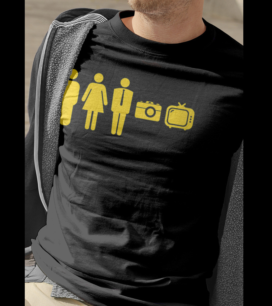 Person Woman Man Camera TV Icons T-Shirt