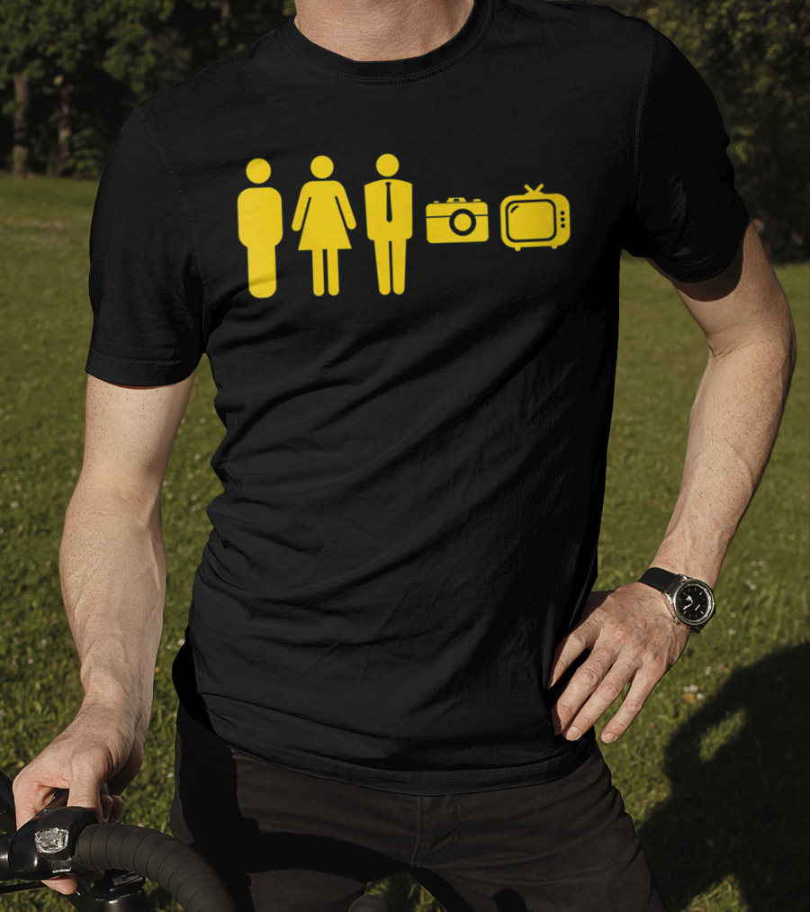 Person Woman Man Camera TV Icons T-Shirt