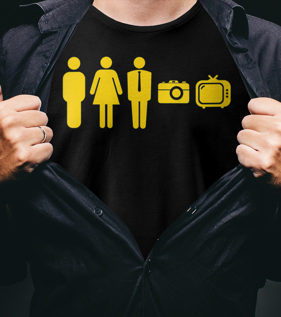 Person Woman Man Camera TV Icons T-Shirt