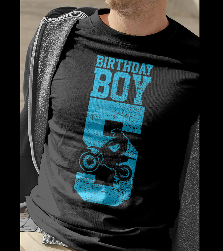 Birthday Boy 5 Motocross Dirt Bike T-Shirt